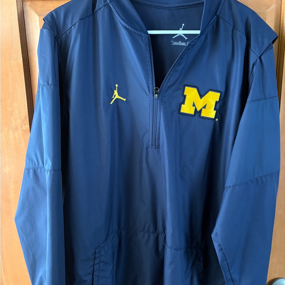 Nike Blue Windbreaker with Yellow Accents